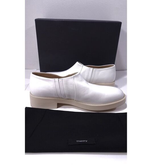 Theory Women's Soft Calf Low Top Booties Boots White Sz 38 NIB 498 - Picture 1 of 10